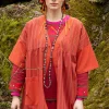 Gudrun Sjödén Artistblus "Sofia" i ekologisk bomull Krappröd Outlet