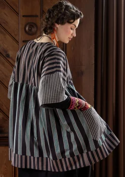 Gudrun Sjödén Artistblus "Sofia" i ekologisk bomull Svart Discount