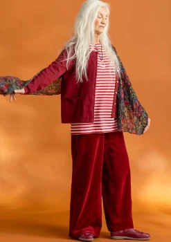 Gudrun Sjödén Basrandstop i ekologisk bomull Smultron/fjäder Fashion