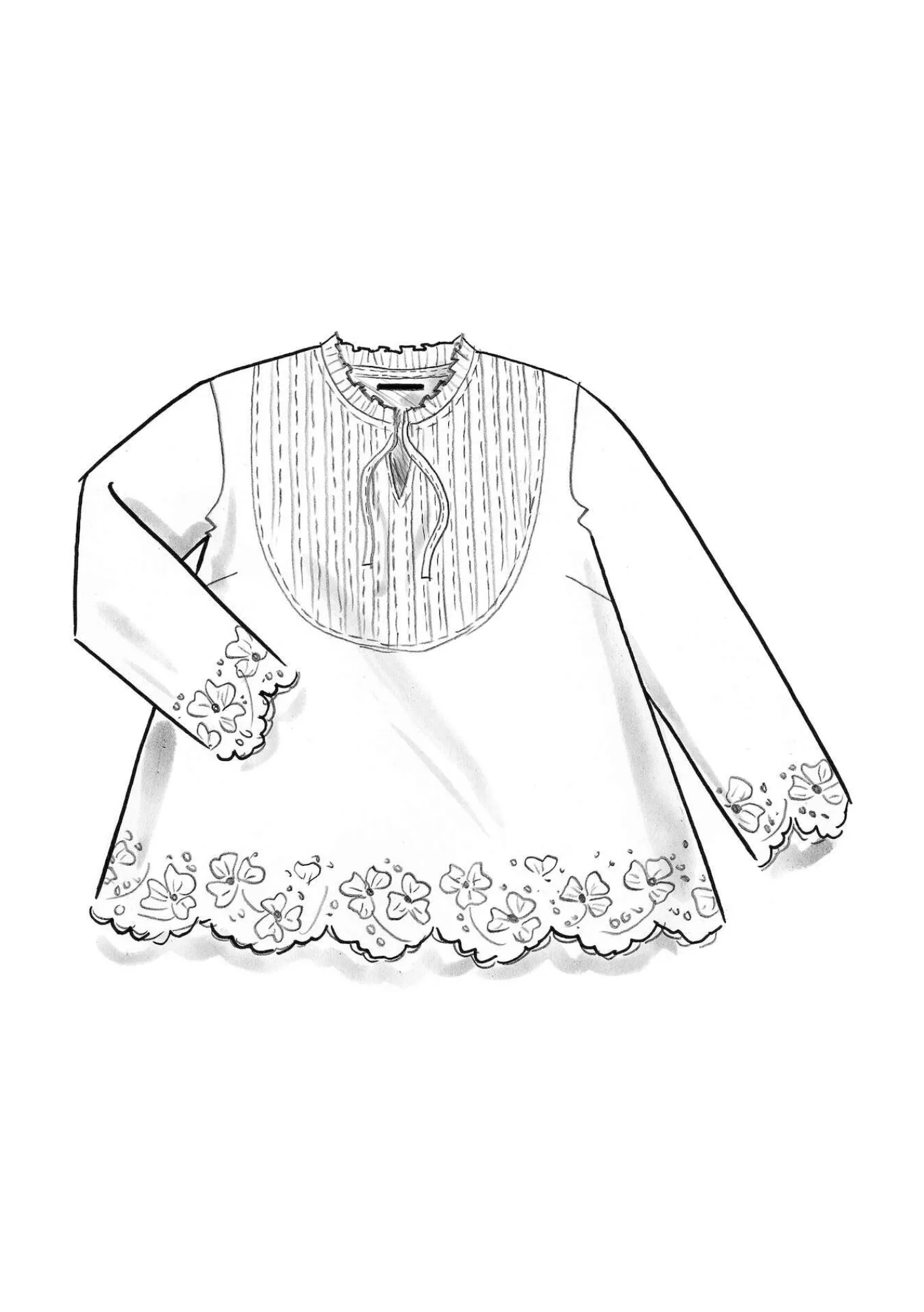 Gudrun Sjödén Blus "Birta" i ekologisk bomull Henna New