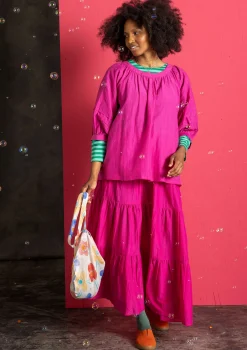 Gudrun Sjödén Blus i bomull/siden Cerise Sale