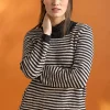 Gudrun Sjödén Bästiströja i ekologisk bomull Svart/natur Sale