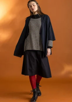 Gudrun Sjödén Bästiströja i ekologisk bomull Svart/natur Sale