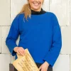Gudrun Sjödén Enfärgad top i ekologisk bomull Kleinblå Best