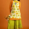 Gudrun Sjödén Förkläde "Sunflower" i ekologisk bomull/ lin Ljussand Outlet