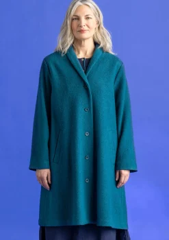 Gudrun Sjödén Kappa i ullblandning Mörkpetrol Clearance