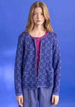 Gudrun Sjödén Kofta "Freja" i ekologisk/återvunnen bomull Himmelsblå Fashion