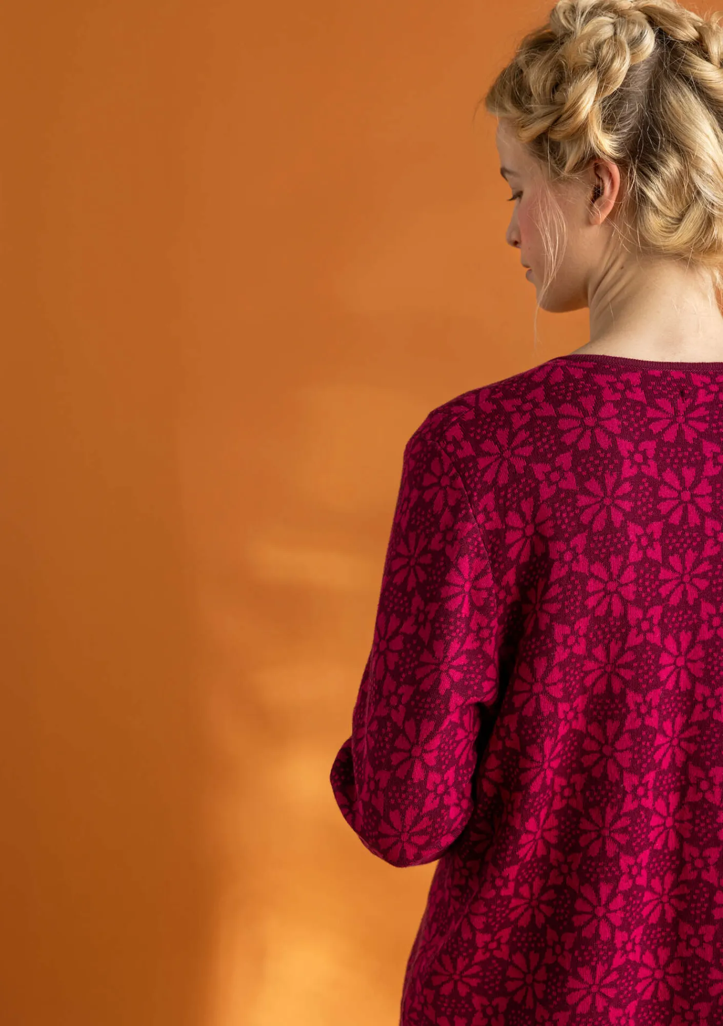 Gudrun Sjödén Kofta "Freja" i ekologisk/återvunnen bomull Purpur Fashion