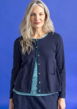 Gudrun Sjödén Kofta i ekologisk/återvunnen bomull Mörkindigo Online