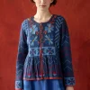 Gudrun Sjödén Kofta "Maria" i ekologisk/återvunnen bomull Indigo Hot