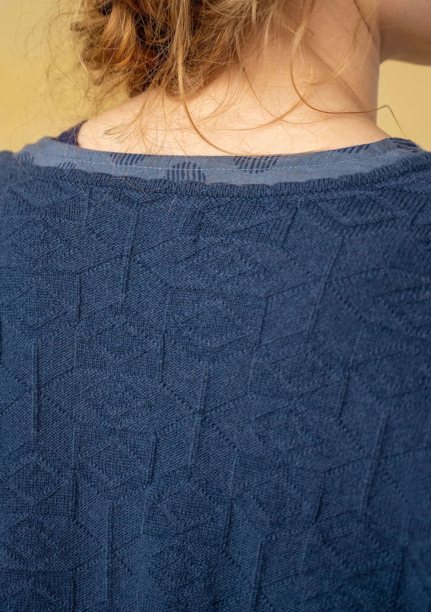 Gudrun Sjödén Kofta "Nova" i lammull Indigo Outlet
