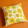 Gudrun Sjödén Kuddfodral "Sunflower" i ekologisk bomull/lin Ljussand Discount