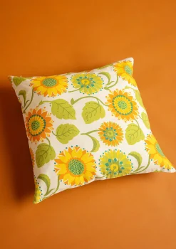 Gudrun Sjödén Kuddfodral "Sunflower" i ekologisk bomull/lin Ljussand Discount
