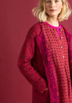 Gudrun Sjödén Långkofta "Astrid" i ekologisk/återvunnen bomull Granatäpple Online