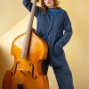 Gudrun Sjödén Långkofta "Capella" i lammull Indigo New
