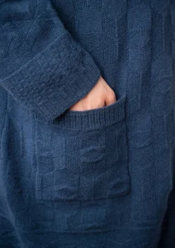 Gudrun Sjödén Långkofta "Capella" i lammull Indigo New