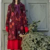 Gudrun Sjödén Långkofta "Gnistra" i alpackamix/ekologisk och återvunnen bomull Aubergine Fashion