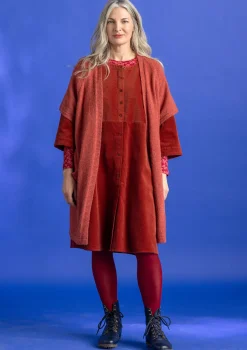 Gudrun Sjödén Långkofta i alpackamix Fikon/melange Sale