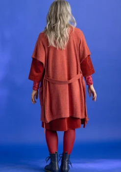 Gudrun Sjödén Långkofta i alpackamix Fikon/melange Sale