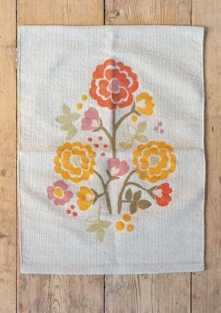 Gudrun Sjödén Matta "Wild rose" i ekologisk bomull Natur Clearance