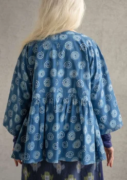Gudrun Sjödén Omlottblus "Clay" i ekologisk bomull Indigo Outlet