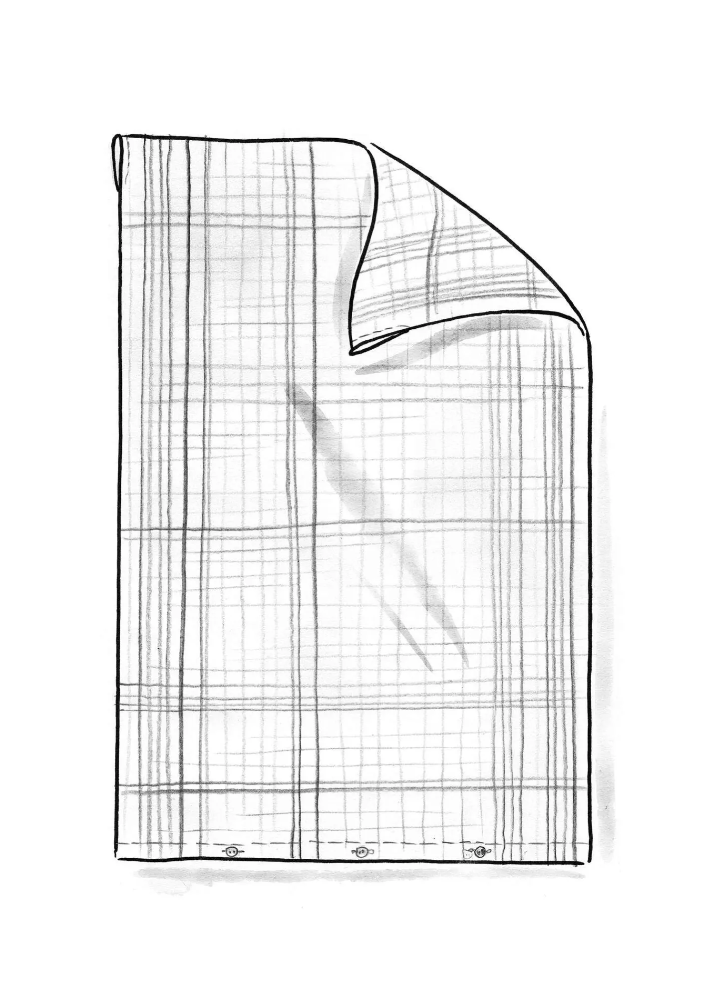 Gudrun Sjödén Påslakan "Rainbow" i ekologisk bomull Mörklavendel Outlet