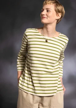 Gudrun Sjödén Randig top i ekologisk bomull/modal Mandelmjölk Fashion