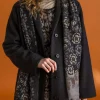Gudrun Sjödén Sjal "Astrid" i ull Svart Outlet