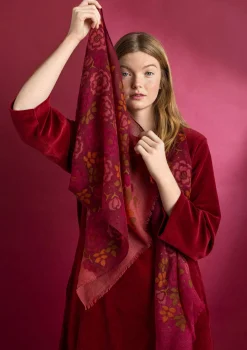 Gudrun Sjödén Sjal "Astrid" i ull Granatäpple Discount