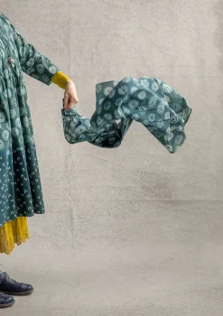 Gudrun Sjödén Sjal "Clay" i ekologisk bomull Indigogrön Best