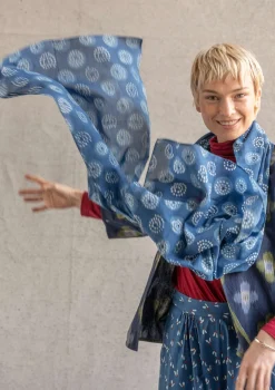 Gudrun Sjödén Sjal "Clay" i ekologisk bomull Indigo New