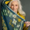 Gudrun Sjödén Sjal "Katla" i ull Mörkpetrol Outlet