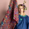 Gudrun Sjödén Sjal "Rupangi" i siden Aubergine Fashion