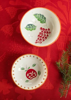Gudrun Sjödén Skål "Fruits" i keramik, 2-pack Tomat Clearance