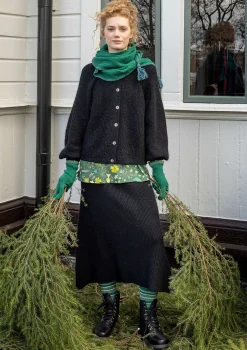 Gudrun Sjödén Stickad kjol "Vinternatt" i alpackamix Svart Online