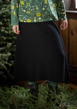 Gudrun Sjödén Stickad kjol "Vinternatt" i alpackamix Svart Online
