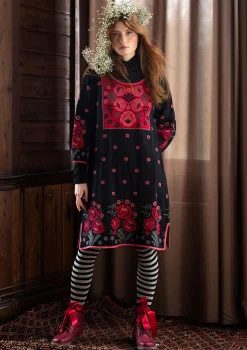 Gudrun Sjödén Stickad klänning "Stine" i ekologisk/återvunnen bomull Svart Fashion