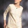 Gudrun Sjödén Top "Carmen" i ekologisk bomull/modal Vanilj Outlet