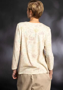 Gudrun Sjödén Top "Carmen" i ekologisk bomull/modal Vanilj Outlet