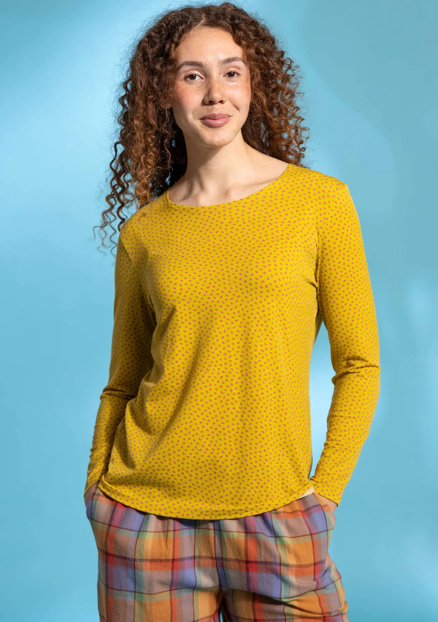 Gudrun Sjödén Top "Dot" i lyocell/elastan Dijon Fashion