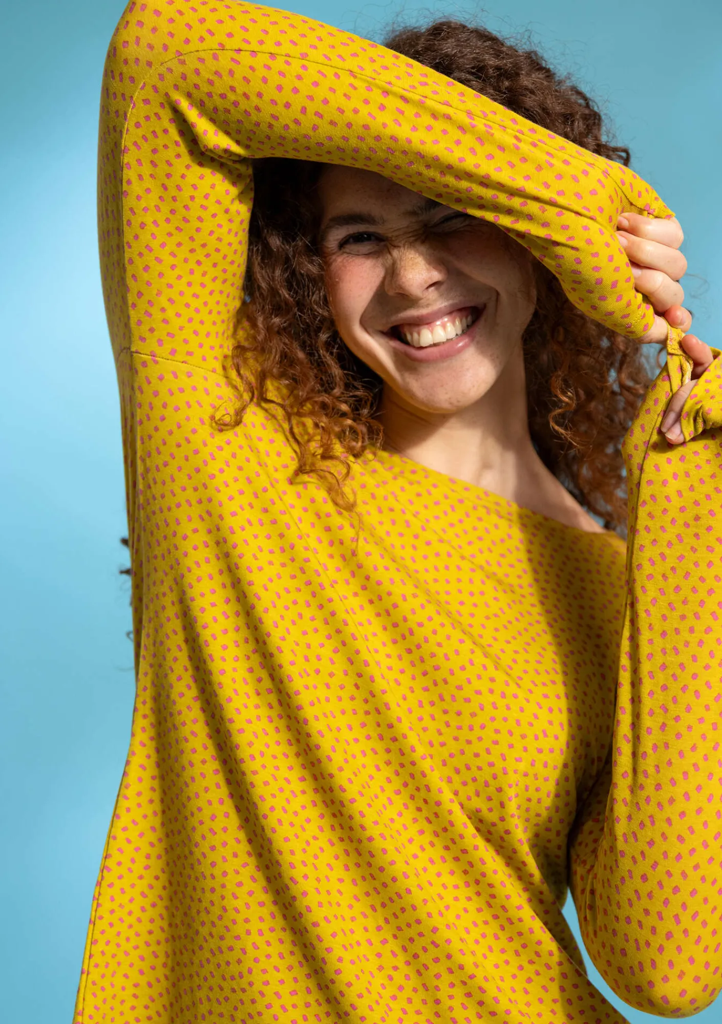 Gudrun Sjödén Top "Dot" i lyocell/elastan Dijon Fashion