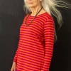 Gudrun Sjödén Top "Mika" i ekologisk bomull/modal Lavaröd/cyklamen Discount