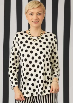 Gudrun Sjödén Top "Mika" i ekologisk bomull/modal Fjäder/svart Fashion