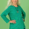 Gudrun Sjödén Top "Mika" i ekologisk bomull/modal Basilika/ljusorientgrön Clearance