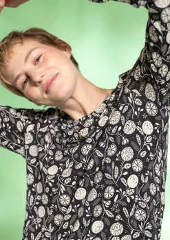 Gudrun Sjödén Top "Pomerans" i modal/elastan Svart Outlet