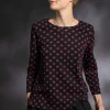 Gudrun Sjödén Top "Sigrid" i ekologisk bomull/lyocell Svart Outlet