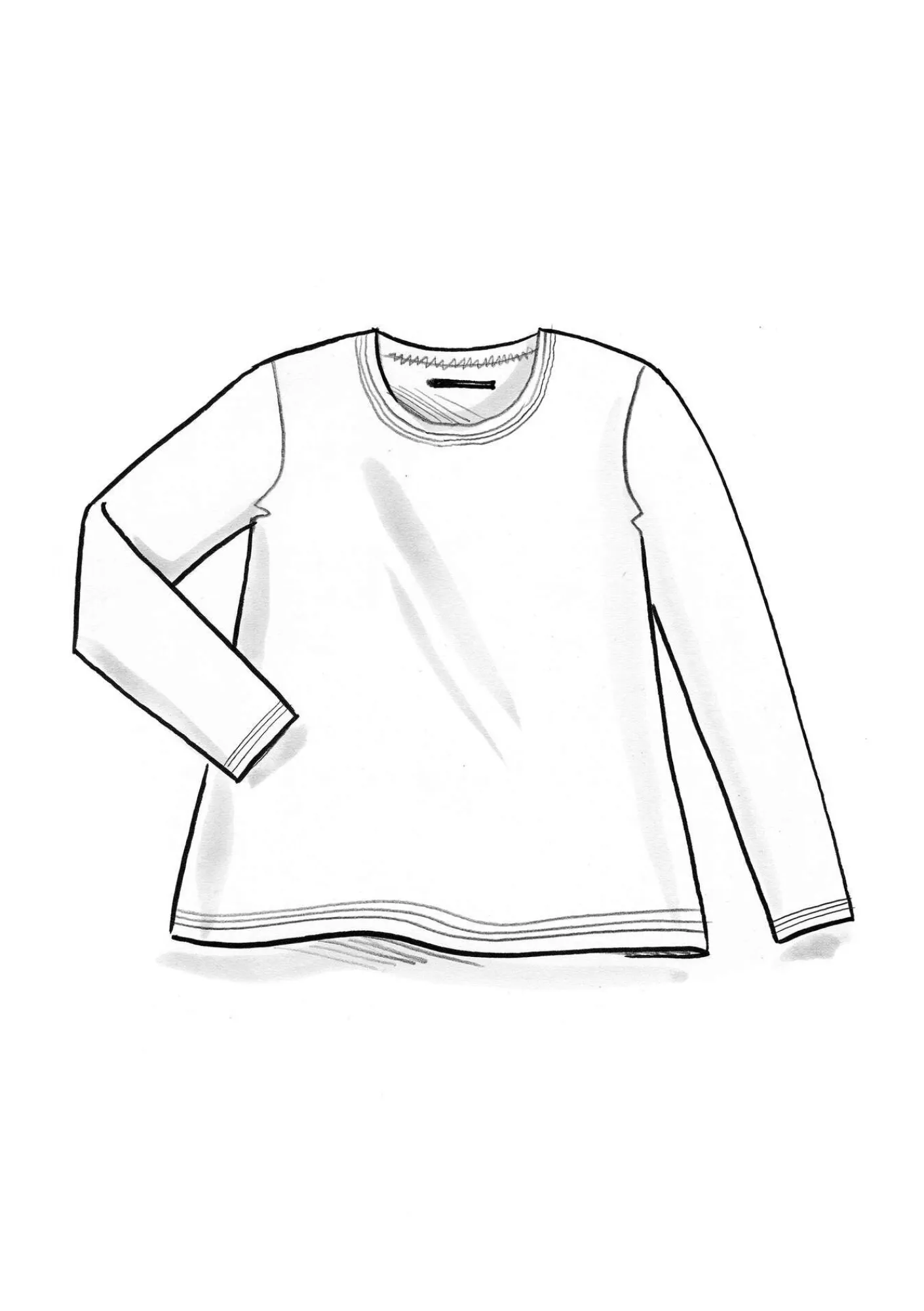 Gudrun Sjödén Top "Sigrid" i ekologisk bomull/lyocell Varmgrå Fashion