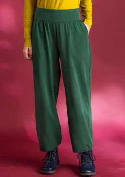 Gudrun Sjödén Trikåbyxa i ekologisk bomull/elastan Mörkgrön Fashion