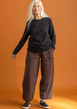 Gudrun Sjödén Trikåbyxa i ekologisk bomull/elastan Franskrost Sale