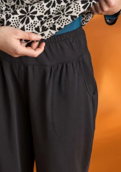 Gudrun Sjödén Trikåbyxa i ekologisk bomull/elastan Svart Discount